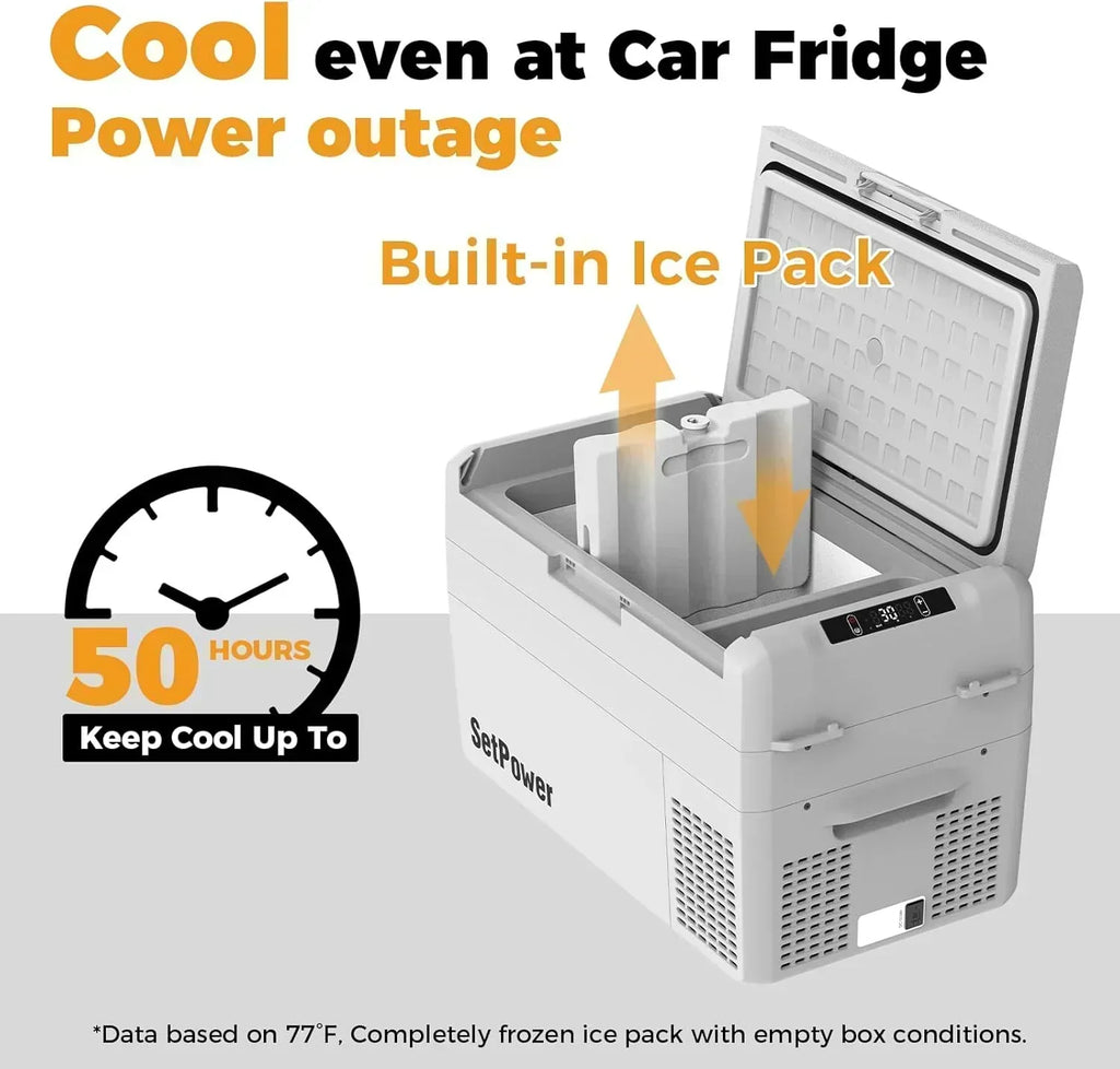 12V Refrigerator 21 Quart Portable Freezer 50 Hours Keep Cool Electric Cooler Car Refrigerator wourant