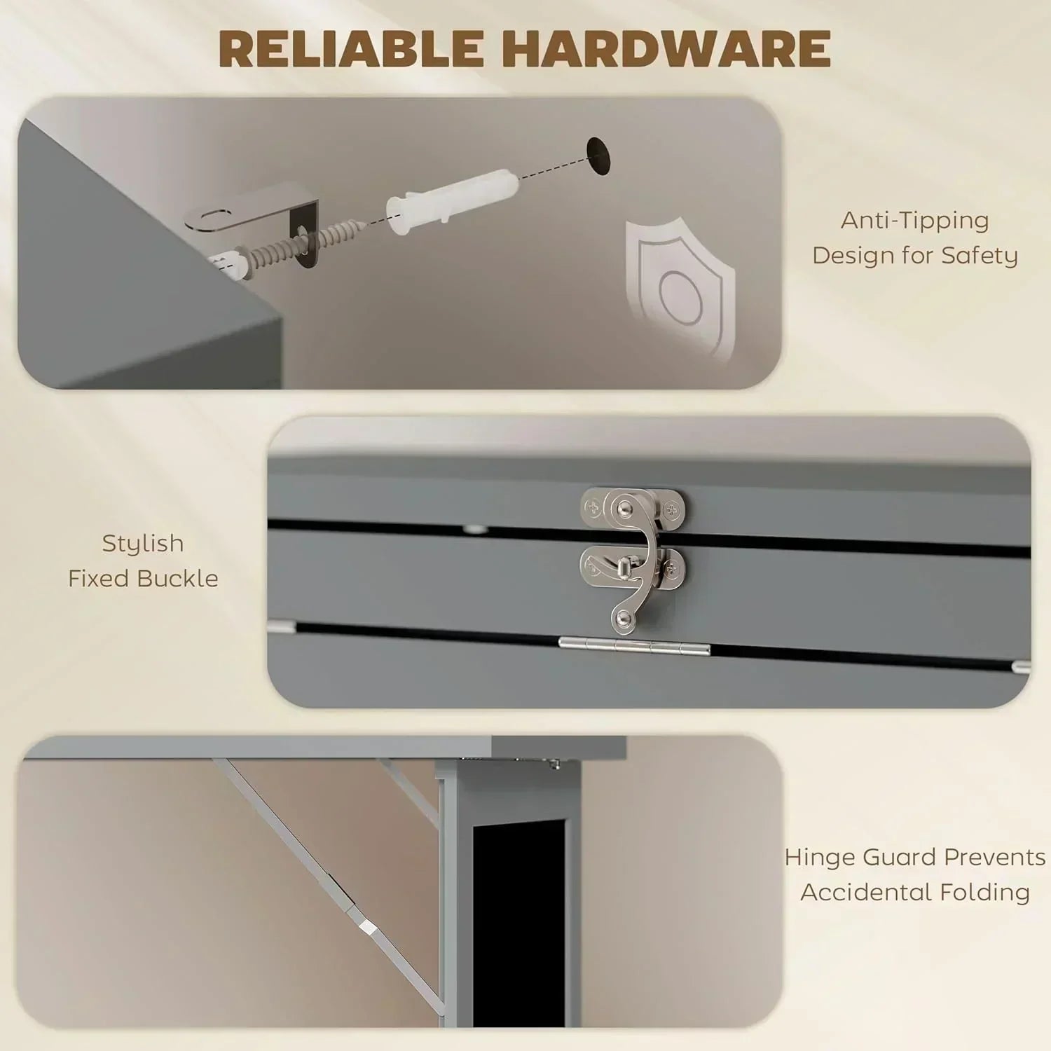 Folding convertible writing desk wall mounted desk cabinet multifunctional home workstation wourant
