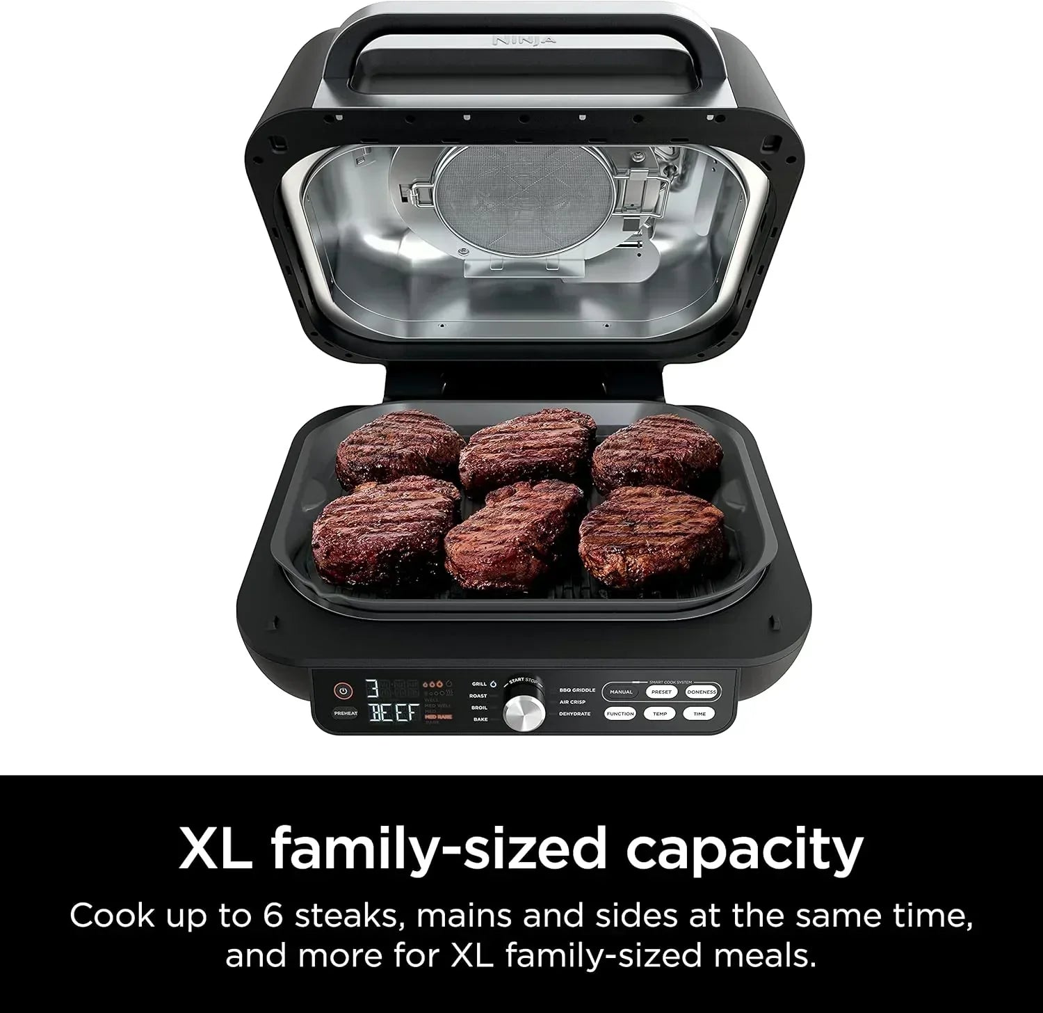 Ninja Foodi Smart XL 6-in-1 Indoor Grill with Air Fry Bake Roast Broil and Dehydrate wourant