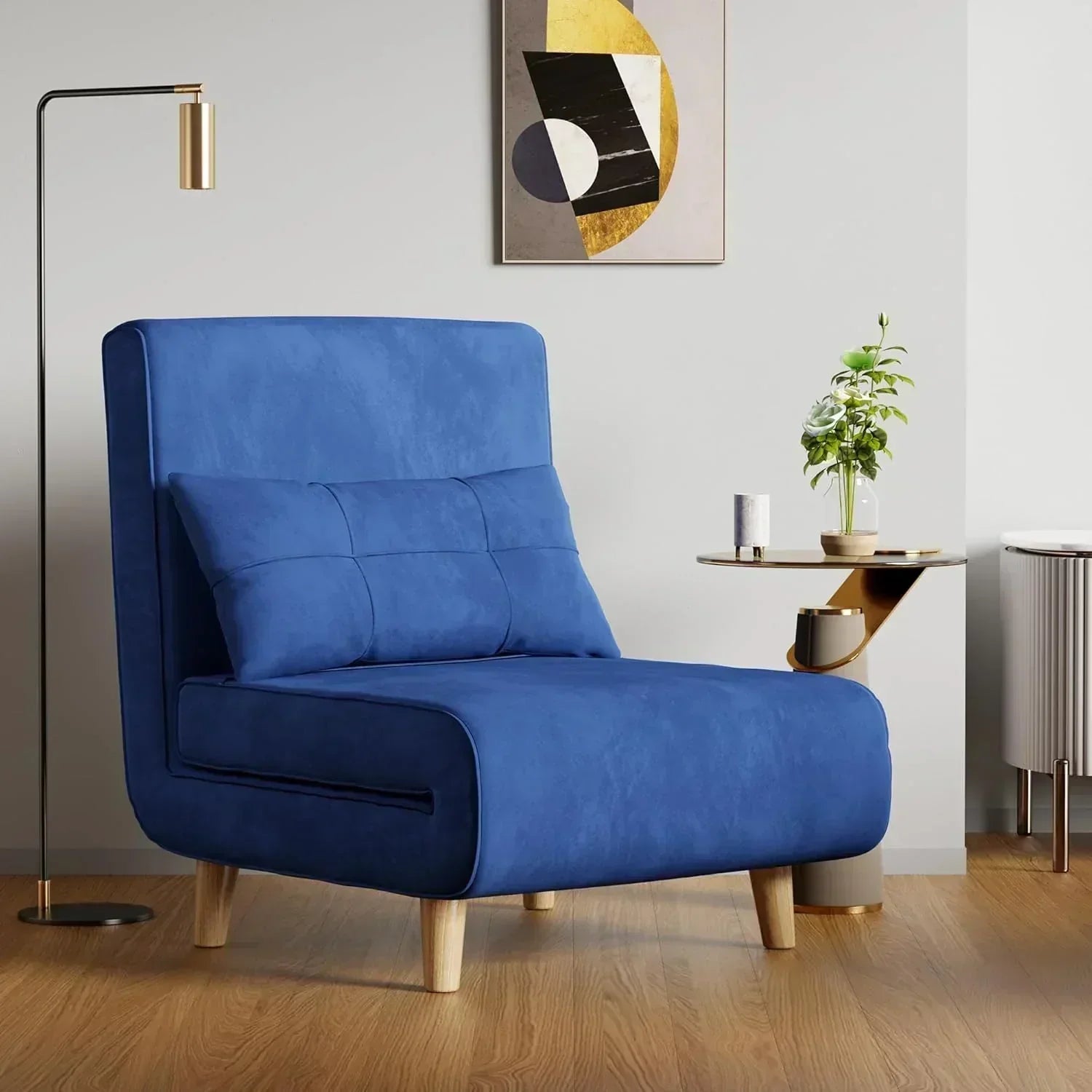 3-in-1 sleeper chair bed convertible chair bed futon sofa with adjustable backrest wourant