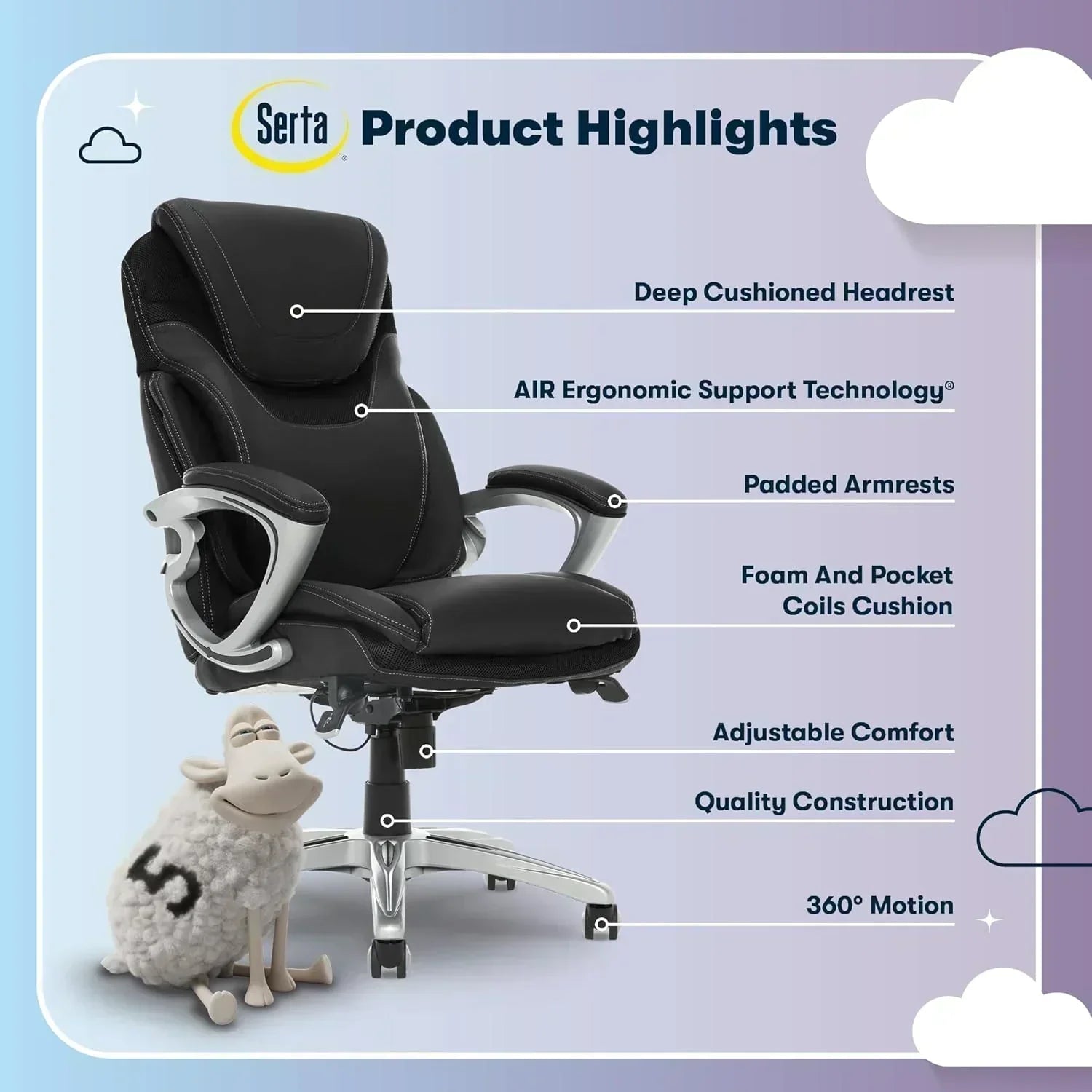 Executive office chair ergonomic computer desk and chair wourant