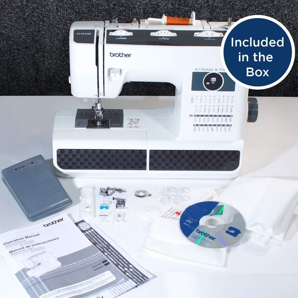 Sewing Machine, Strong Tough 37 Built-in Stitches Free Arm Option 6 Included Feet wourant