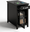Farmhouse End Table Narrow Side Table Small Nightstand wourant