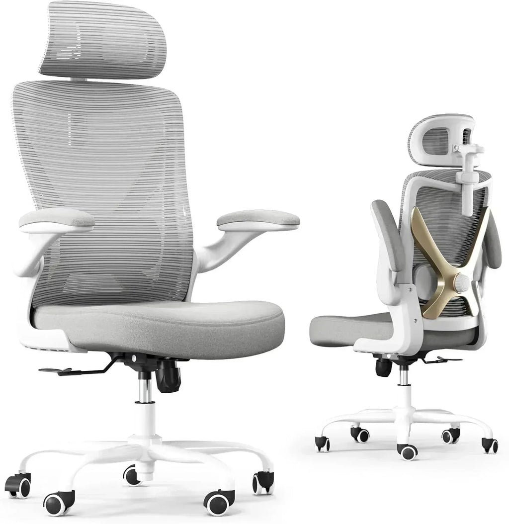 Office computer desk and chair gaming chair with lumbar support and headrest wourant