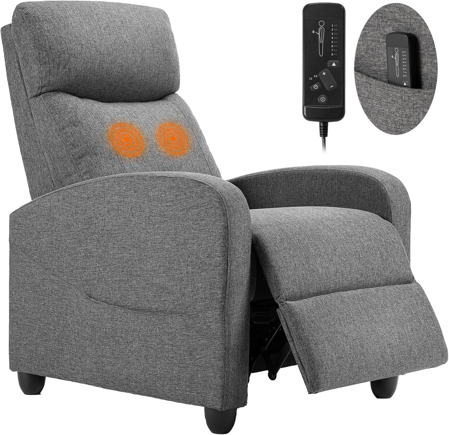 Adult massage recliner adjustable home theater seat modern fabric recliner wourant