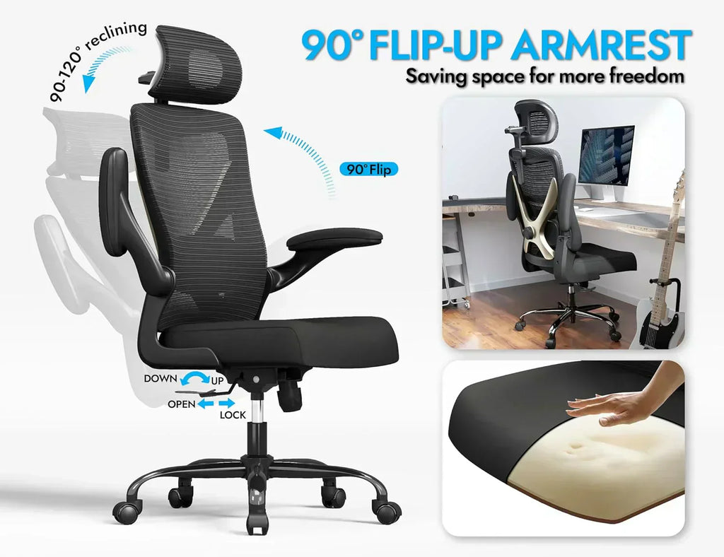 Office computer desk and chair gaming chair with lumbar support and headrest wourant