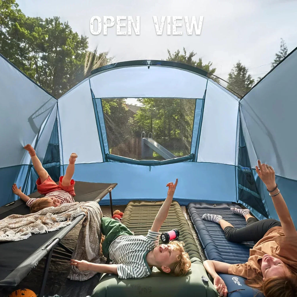 PORTAL 6/8/10 Person Family Camping Tent with Screen Room Water Resistant Big Tunnel Tent wourant