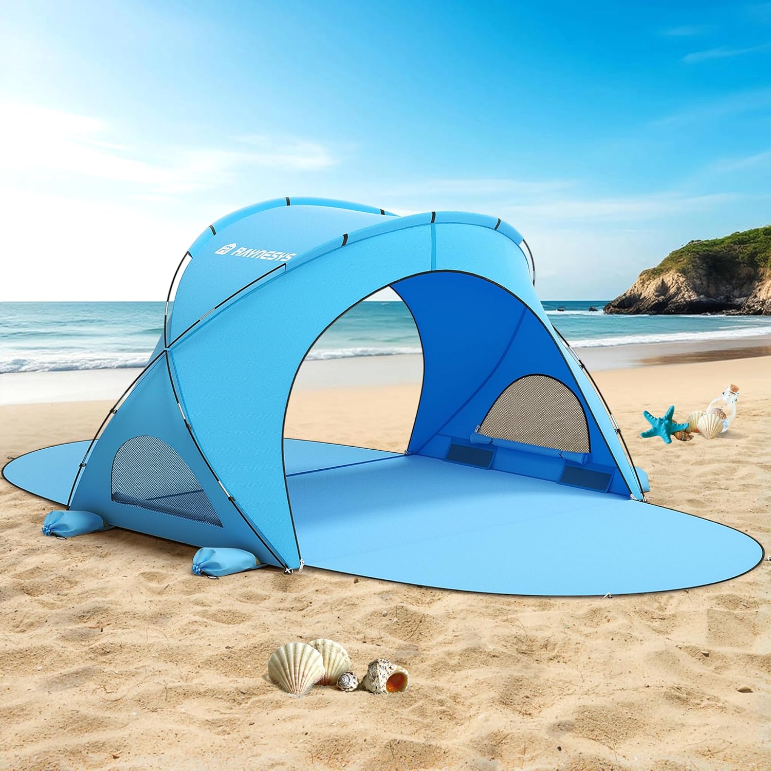 Beach Tent Sun Shelter Beach Shade Tent with UPF50+ UV Protection Beach Sun Shelter Beach Shade wourant