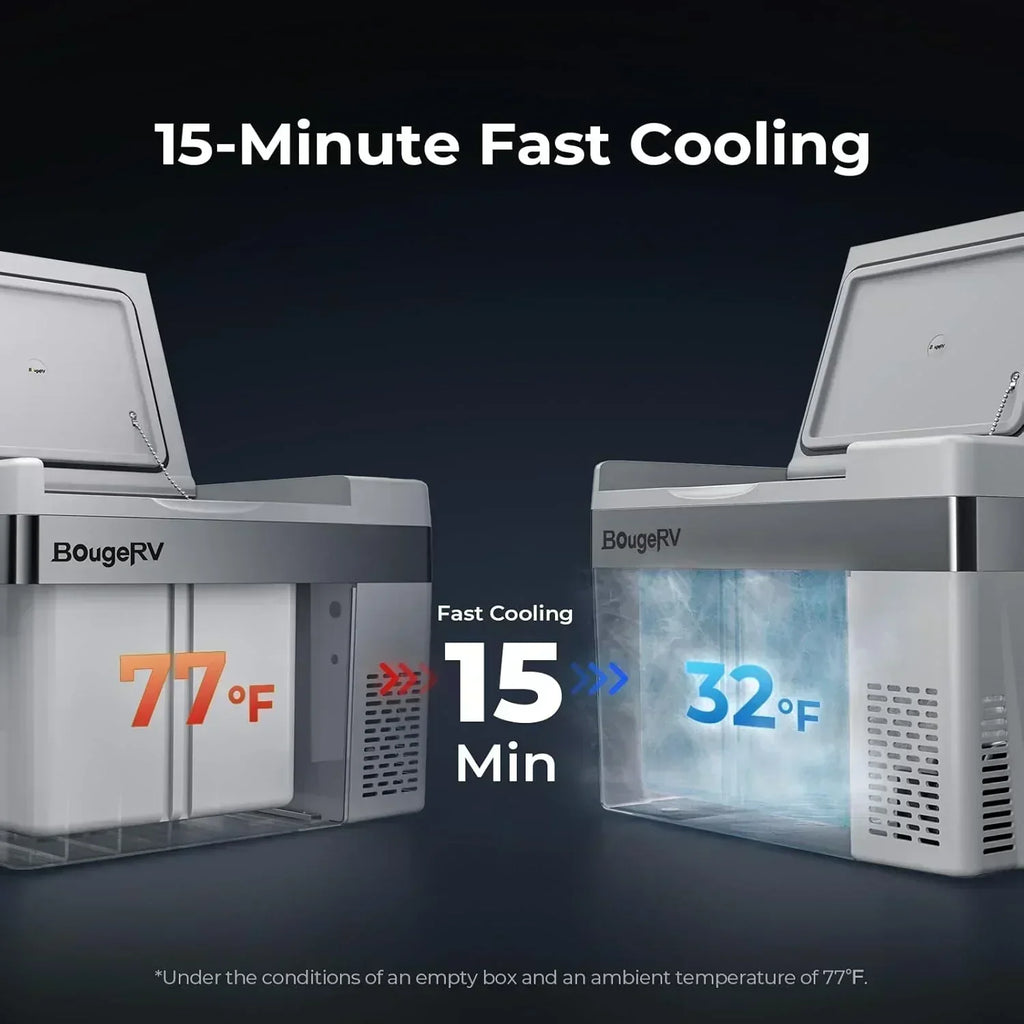 BougeRV 12 Volt Refrigerator 12V Car Fridge 23 Quart Portable Freezer Compressor Cooler wourant