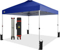 10x10 Pop-Up Awning One-Click Installation Beach Tent Outdoor Sunshade Silver Coated Top wourant