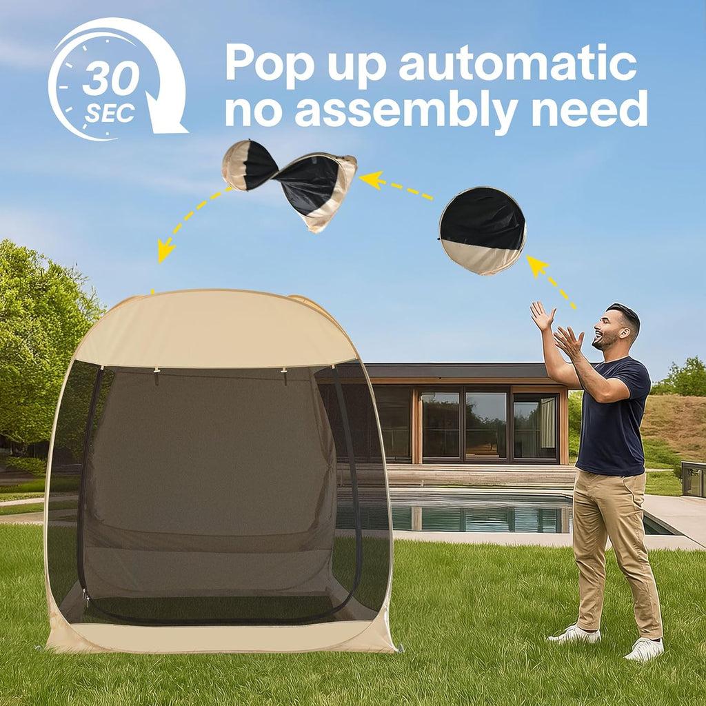 Screen gazebo sleeps 6-10-15 people Igloo-style canopy tent mosquito net on the sides Perfect wourant