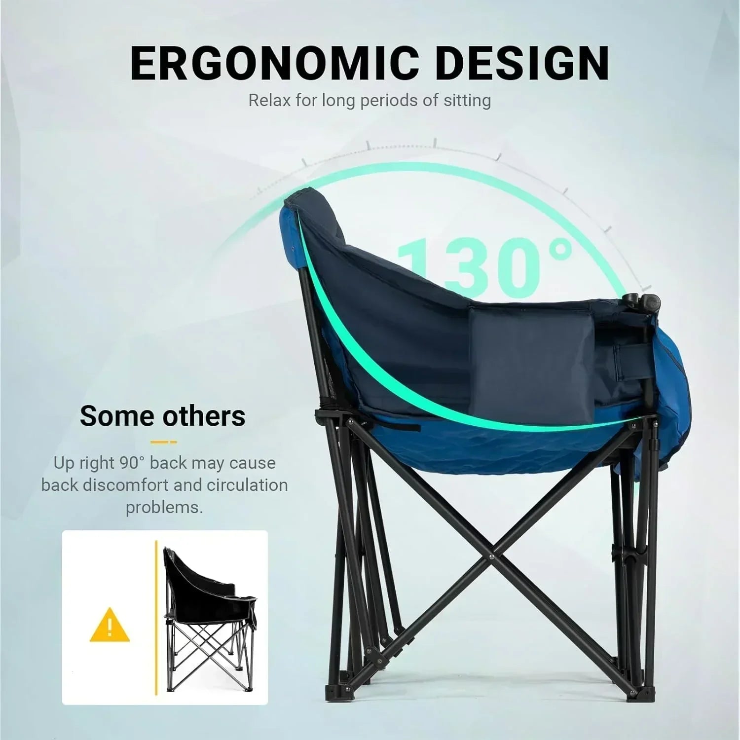 Extra Large Double Camping Chair 2 Person Comfortable Sofa Chair Adult Loveseat Lawn Chair wourant