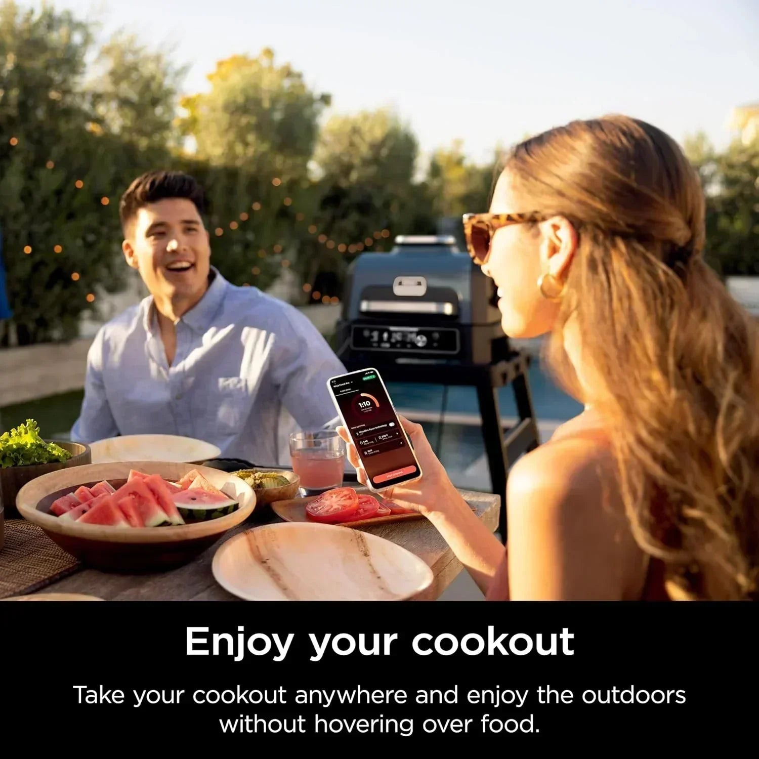 Ninja Woodfire Pro XL Outdoor Grill Smoker Thermometer 4-in-1 Master Grill BBQ Smoker Outdoor Air Fryer wourant