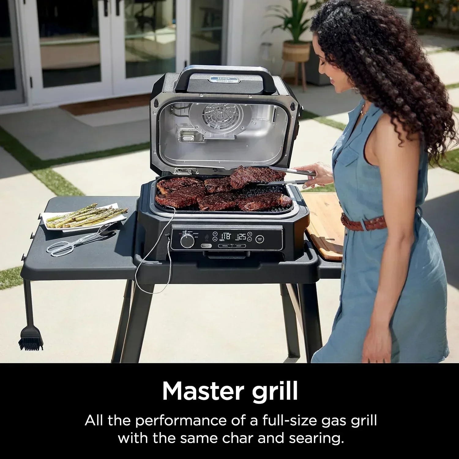 Ninja Woodfire Pro XL Outdoor Grill Smoker Thermometer 4-in-1 Master Grill BBQ Smoker Outdoor Air Fryer wourant