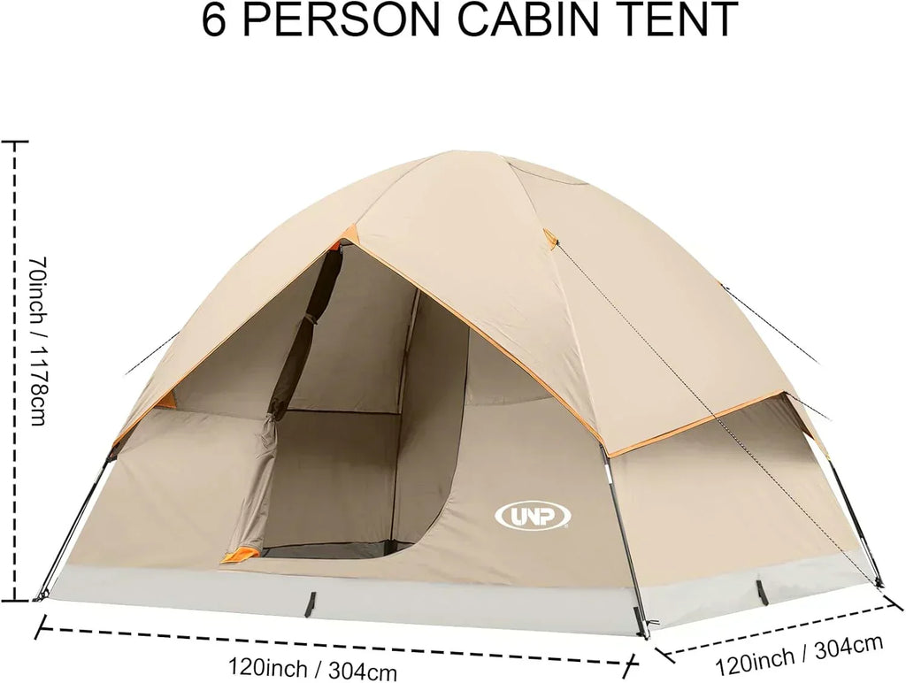 Camping Tent 2/3/4/6 Person Dome Tent Portable Camping Tent Outdoor and Backpacking Beach wourant