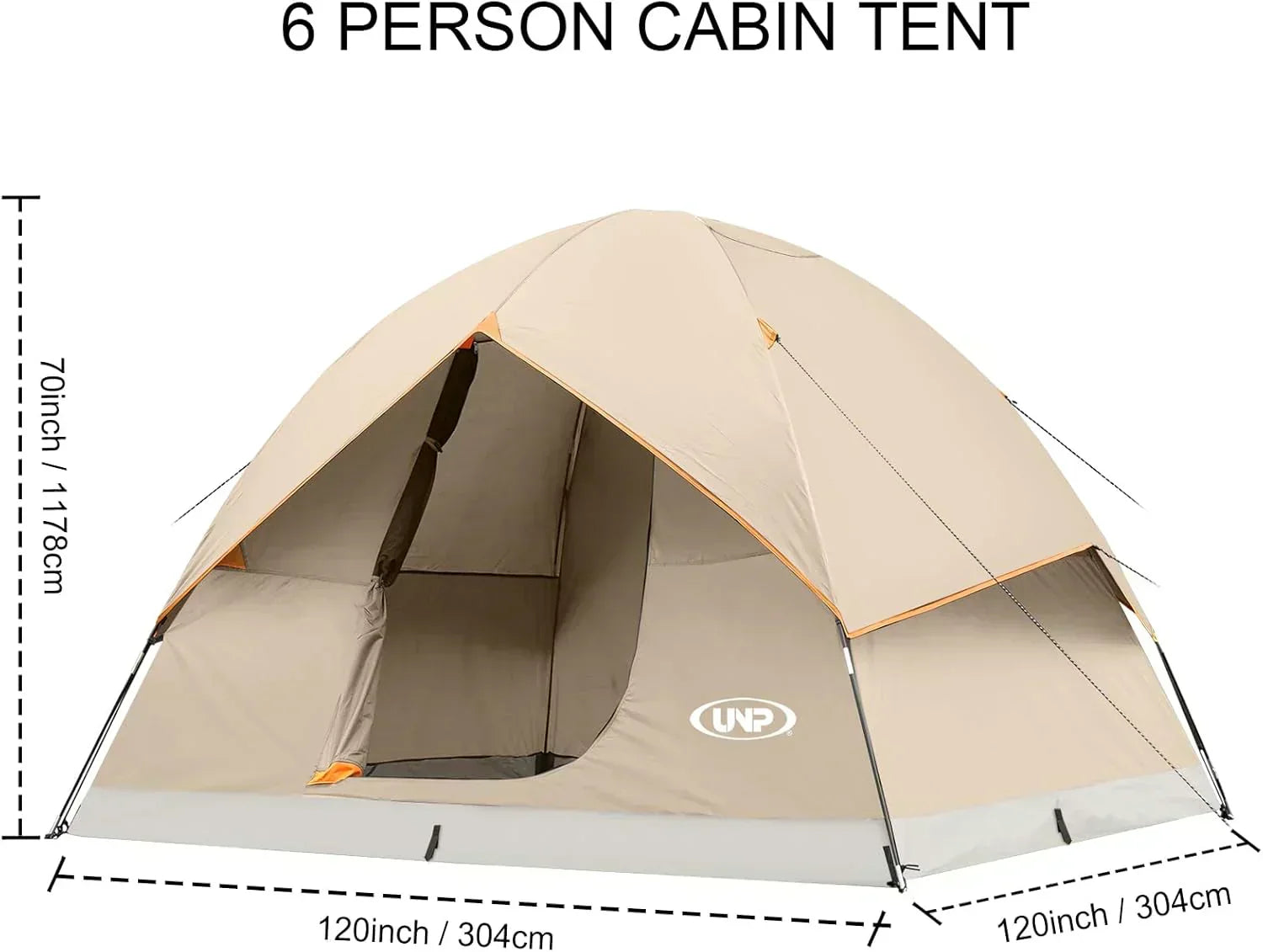 Camping Tent 2/3/4/6 Person Dome Tent Portable Camping Tent Outdoor and Backpacking Beach wourant