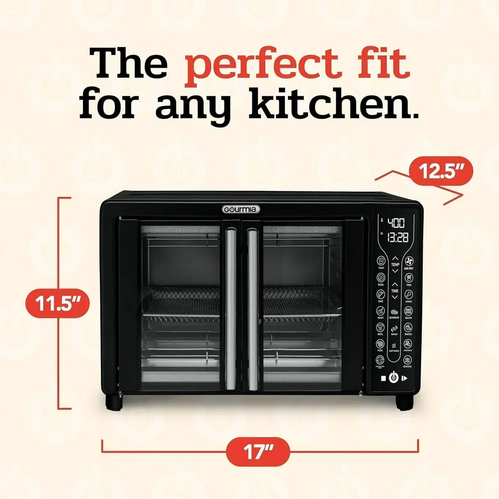 Gourmia Oven Air Fryer Combo with 17 Cooking Presets 24L Capacity Convection Rack wourant