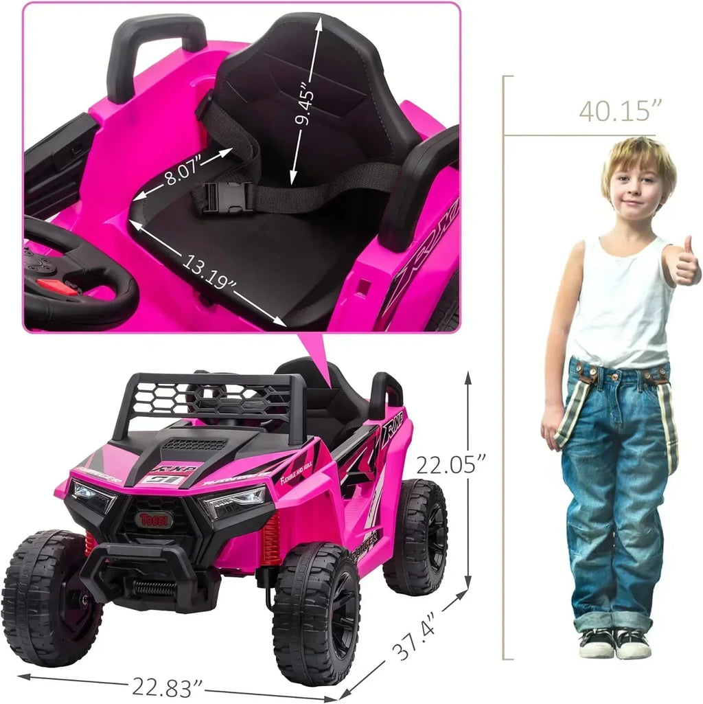 TOBBI 12V Kids Ride on Car Electric Off-Road UTV Truck with Diverse Functions Double Open Doors wourant