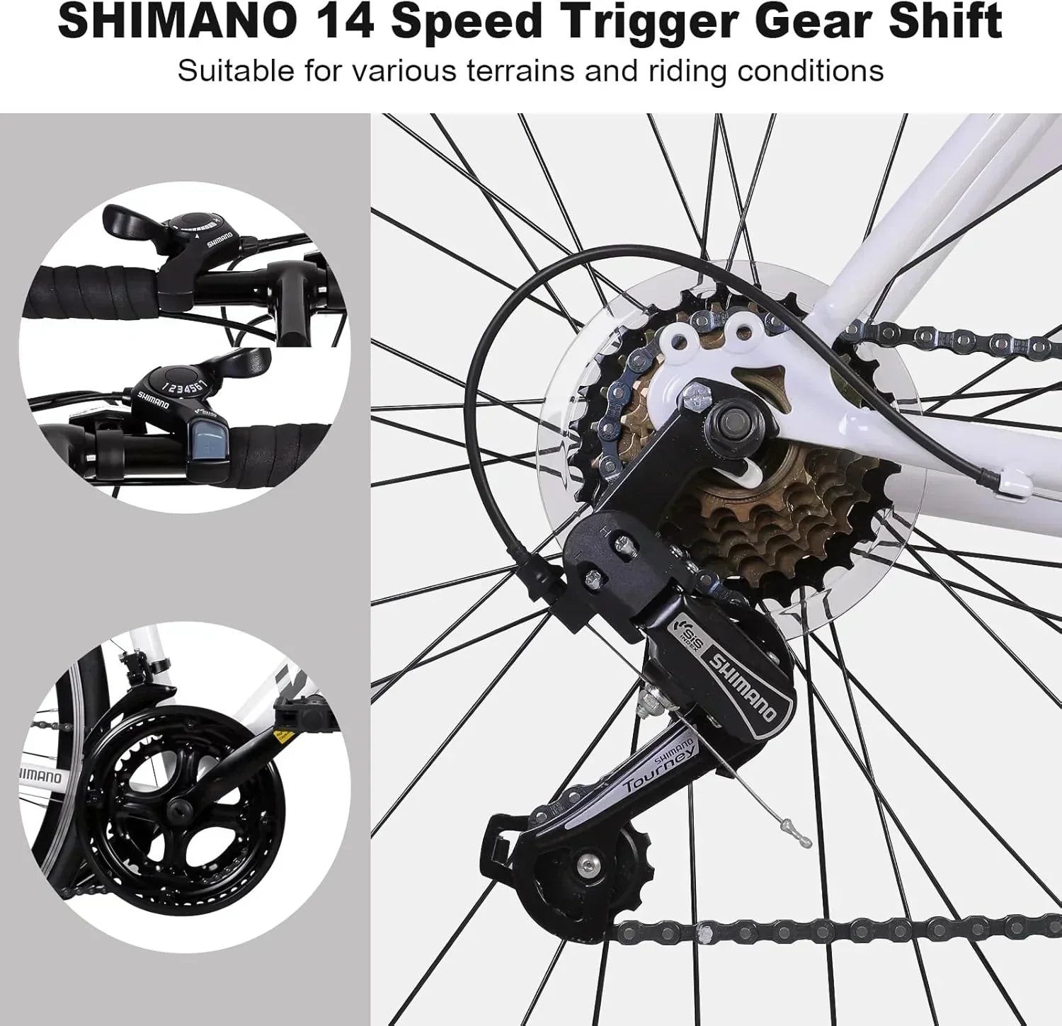 WEIZE Road Bike 700C Wheel City Commuter Bicycle Shimano 14 Speed Drop Bar Racing Adult Bike wourant