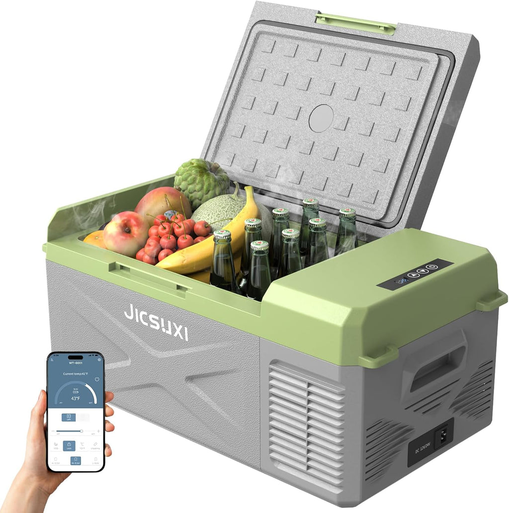 12V Car Refrigerator 17 Quart Portable Freezer 12 Car Fridge -4F~68F Compressor Electric Cooler wourant