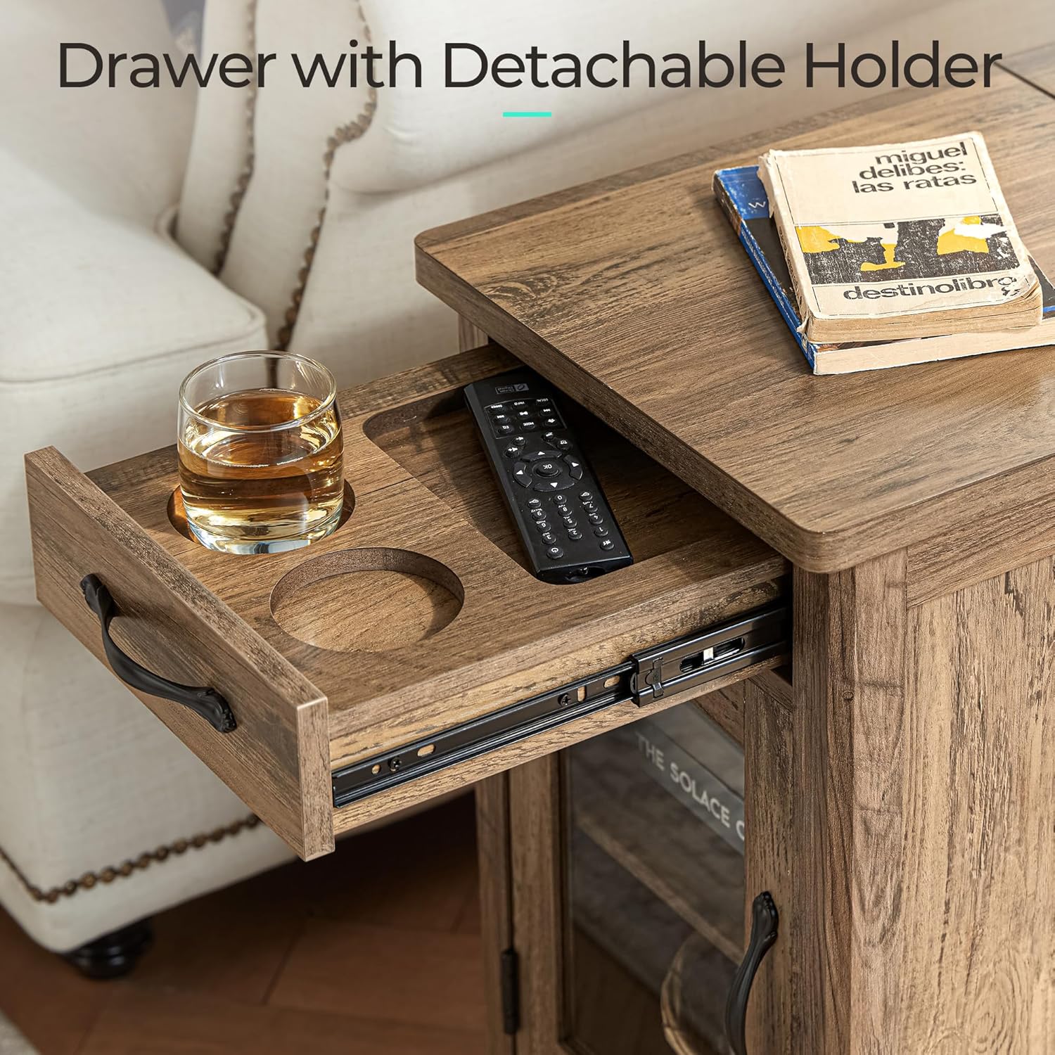 Farmhouse End Table Narrow Side Table Small Nightstand wourant