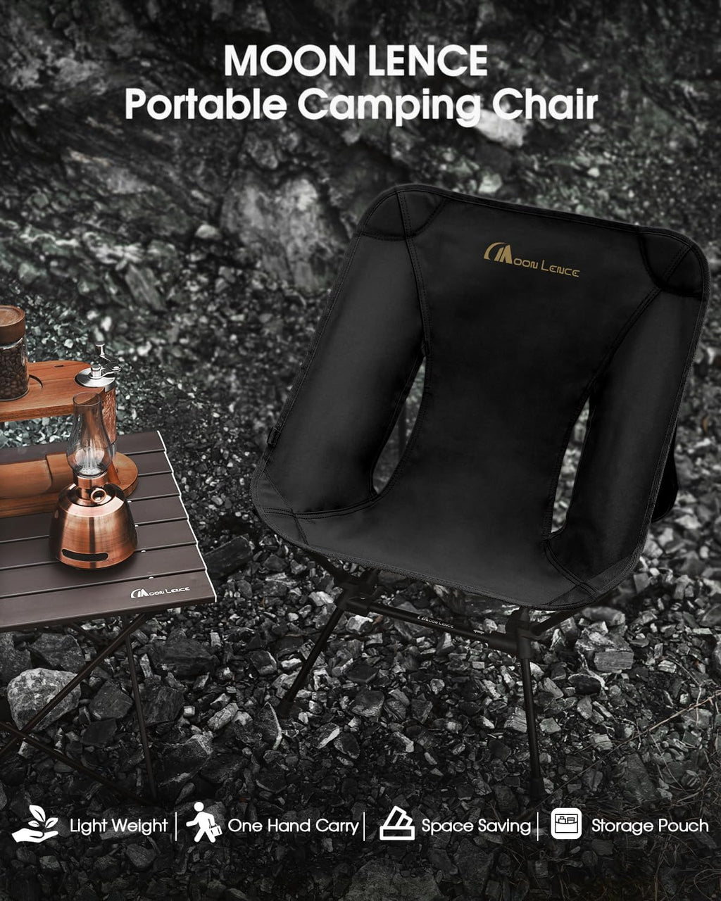 Portable Camping Chair Plus Folding Chair for Backpacking and Hiking wourant