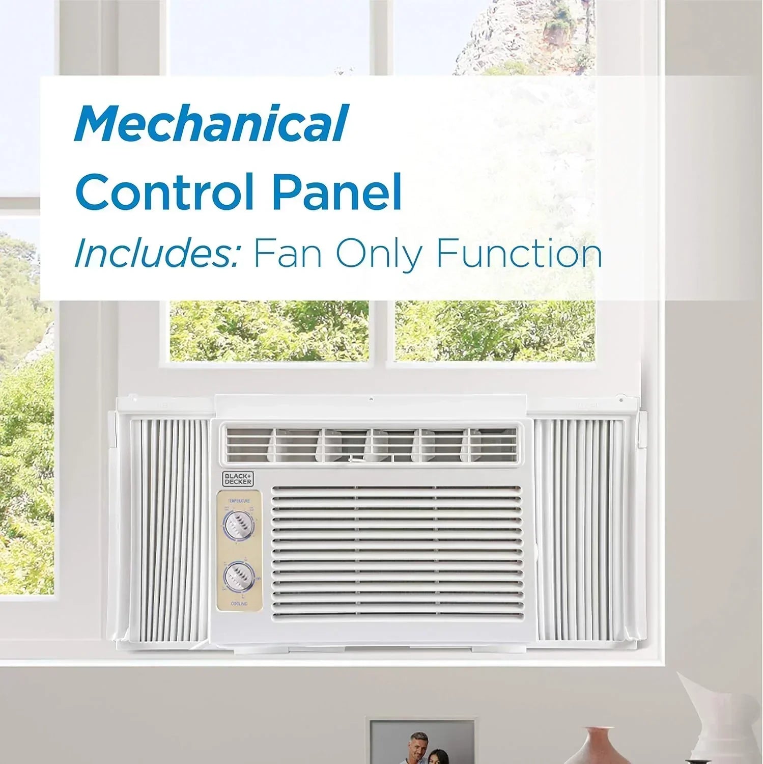 BLACK+DECKER Window Air Conditioner 5000 BTU Cools Up to 150 Square Feet AC Mechanical Controls wourant