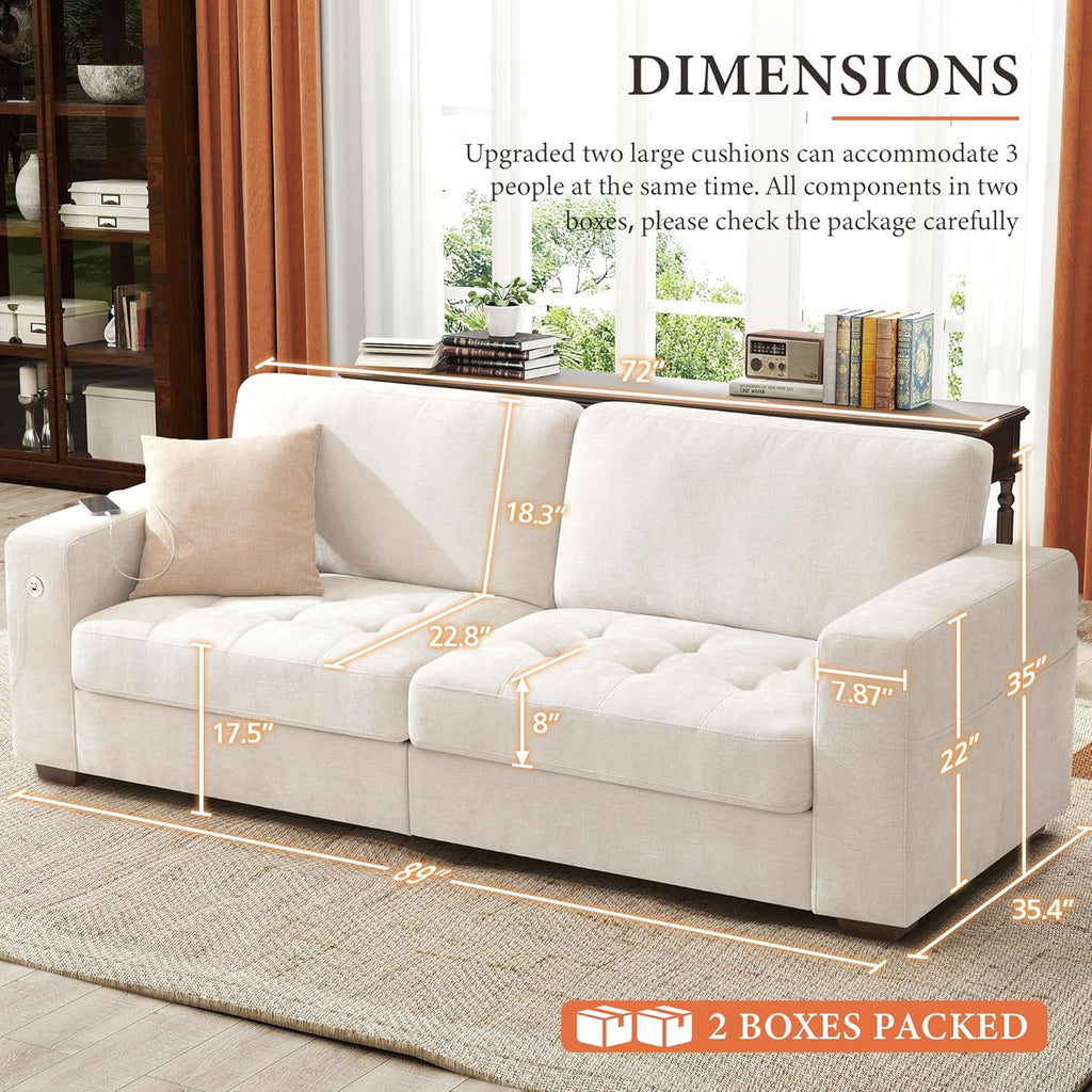 ihanherry 146-inch U-shaped modern sofa modular area cloud sofa wourant
