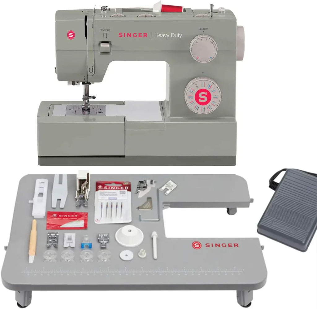 SINGER Heavy Duty 4452 High Speed Sewing Machine Accessory Kit Strong Motor 110 Stitch Applications wourant