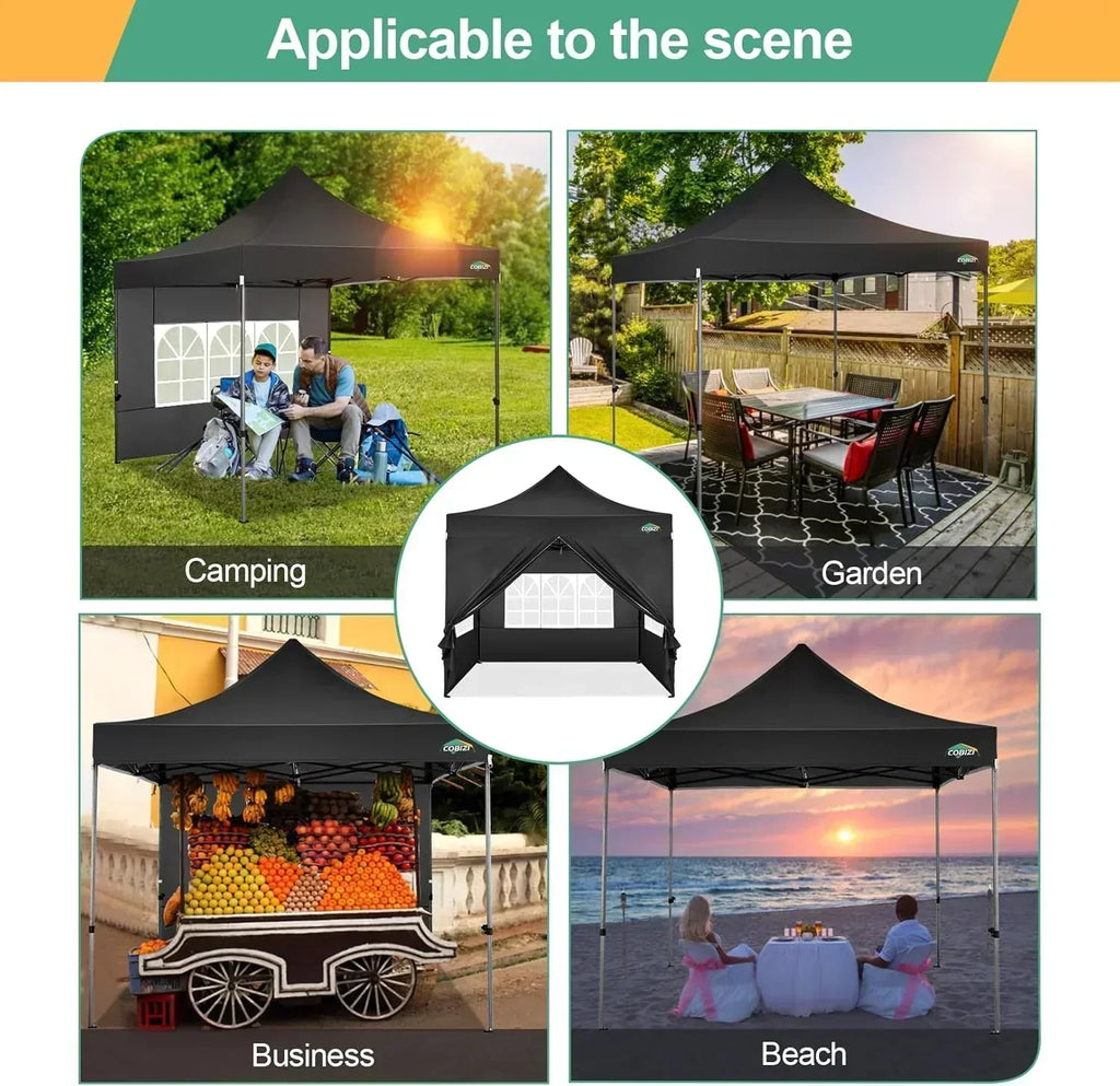 COBIZI 10x20 Heavy Duty Pop up Canopy Tent 6 sidewalls Commercial Canopy Wedding Party Tents wourant