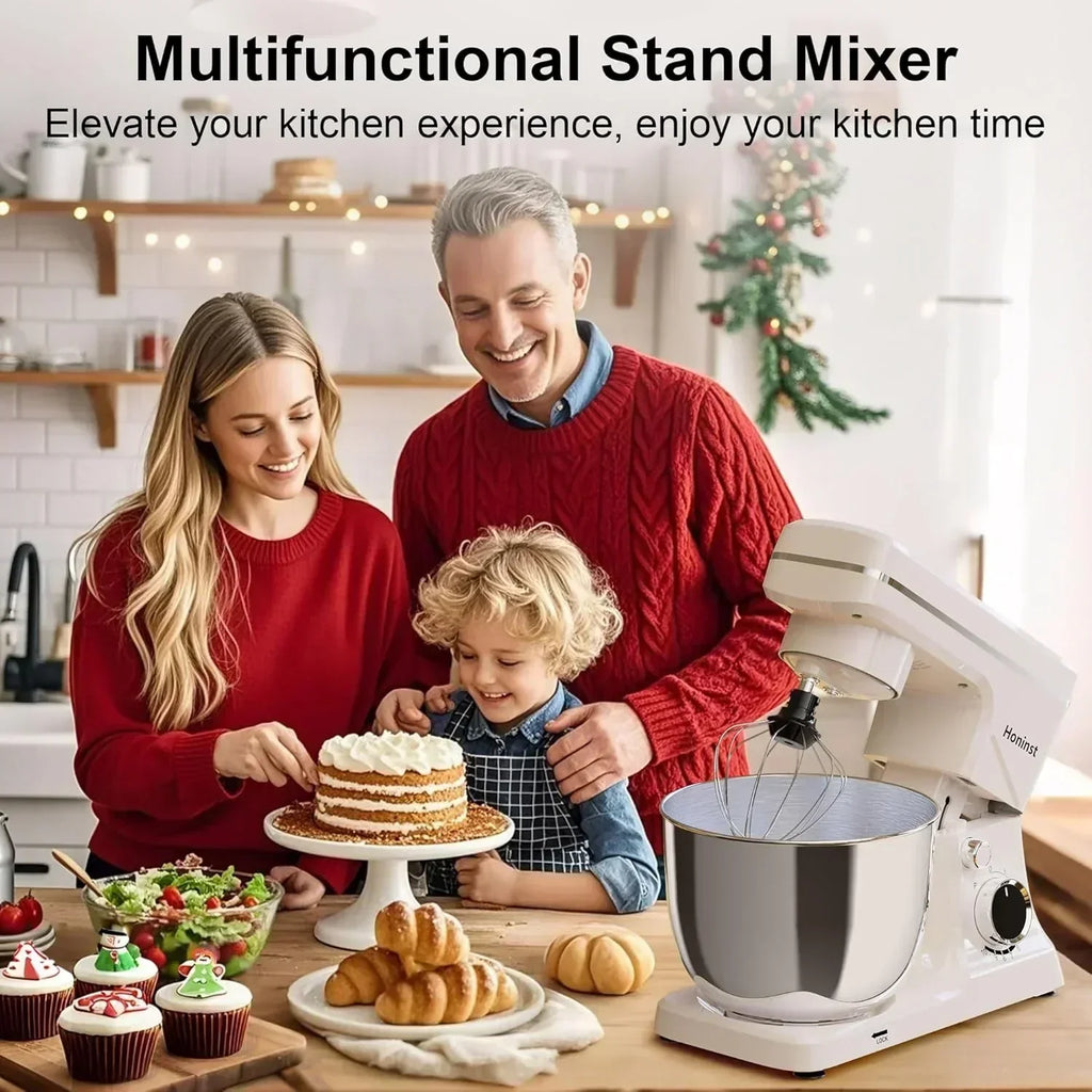 10-Speed Stand Mixer with 8-in-1 Splash Guard Tilt Head 6-Quart Stainless Steel Bowl wourant