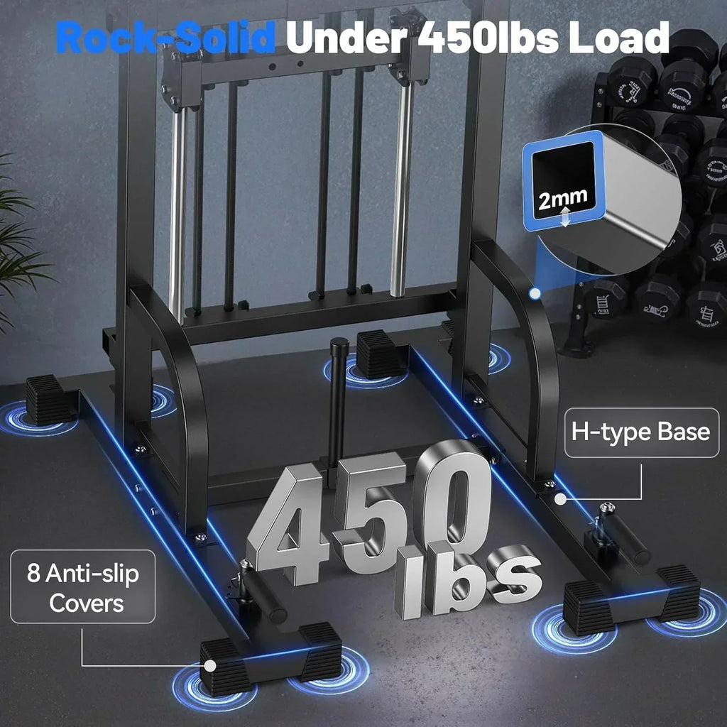 Sportsroyals Power Tower Pull Up Bar Station 450 lbs stable suspended immersion tilt station wourant