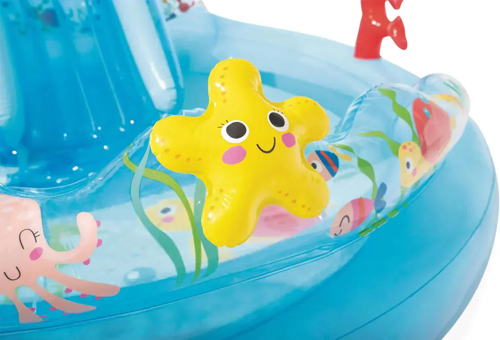 Intex 96" x 78" x 28" Inflatable Jungle Adventure Play Center Spray Kiddie Pool Water Slide wourant