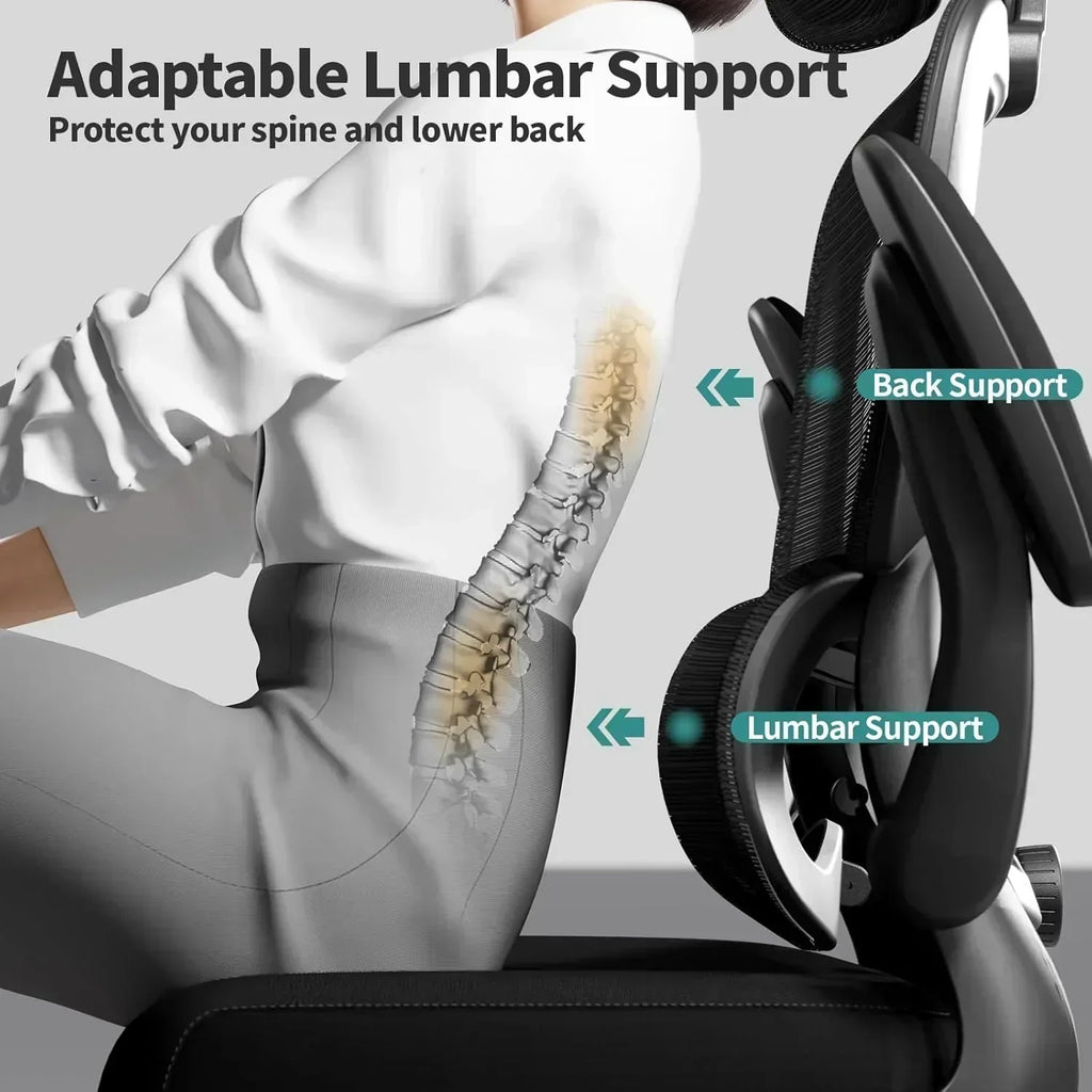 Office Chair Ergonomic Desk Chair 330 lbs Home Mesh Desk Chair Comfortable Gaming Chair wourant