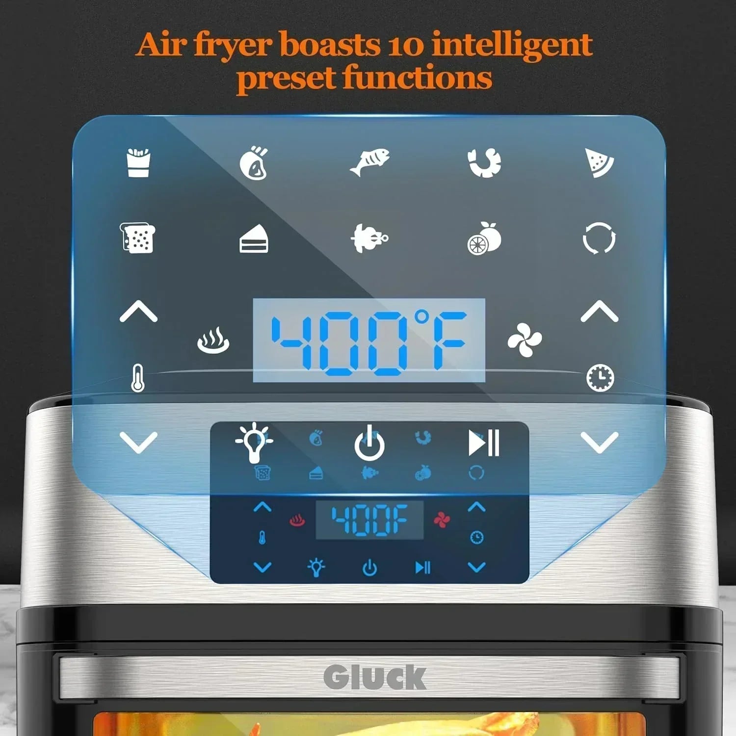 Large 20-quart air fryer 10-in-1 oven-air fryer combo Air fryer rotisserie rack 3 dehydrating racks wourant
