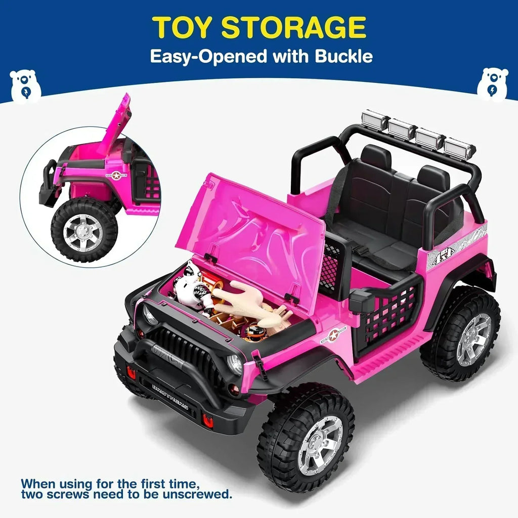 L8 Ride On Car 2 Seater 12V Kids Electric Car Remote Control 4-Wheel Suspension Bluetooth Speaker wourant