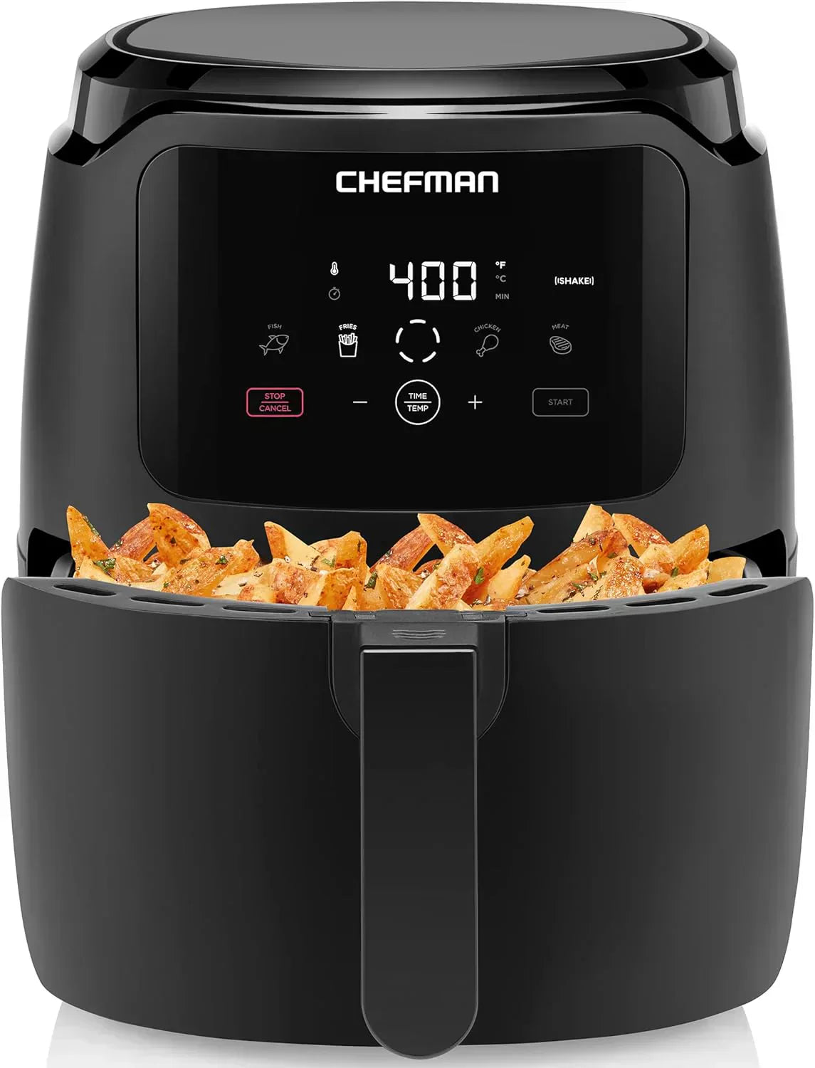 Chefman 6-Quart Double Basket Air Fryer Easy View Window uses two separate nonstick pans wourant