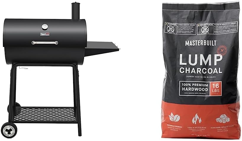 Royal Gourmet CC1830 30 Inch Barrel Charcoal Grill with Side Table, Outdoor BBQ Grill with 627 Sq. In. Cooking Space for Backyard, Patio and Parties, Black wourant