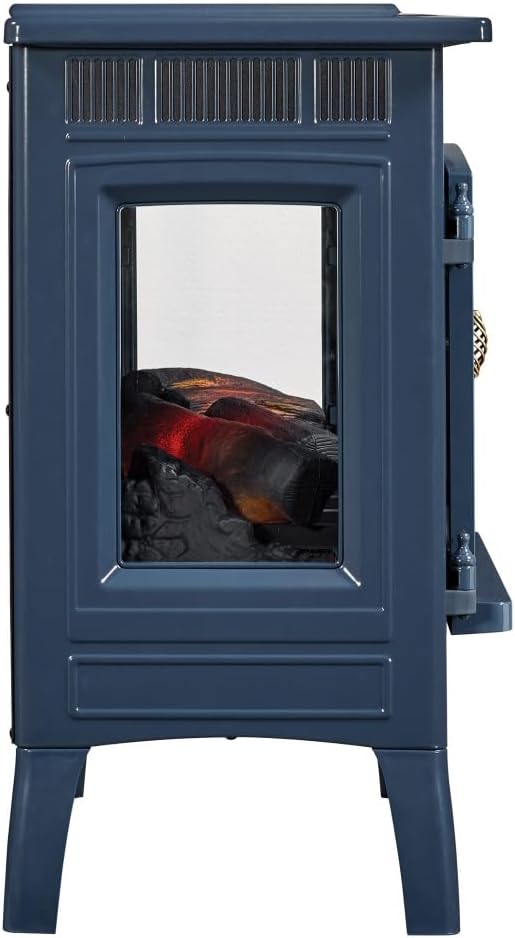 Freestanding Electric Fireplace Stove Heater with 3D Flame Effect for 1,000 Sq. Ft wourant