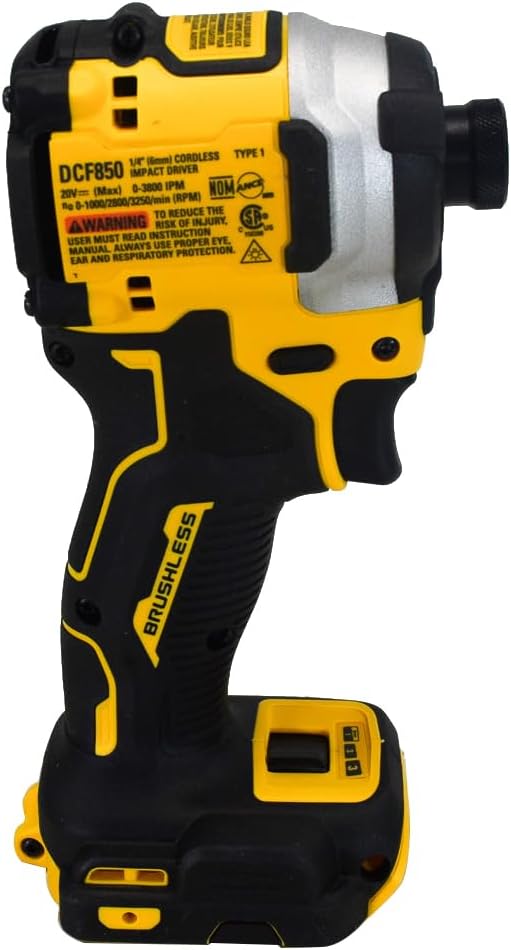ATOMIC 20V MAX Brushless Cordless Compact 0.25-Inch Impact Driver Tool with Variable 3-Speed Trigger (Black and Yellow) wourant