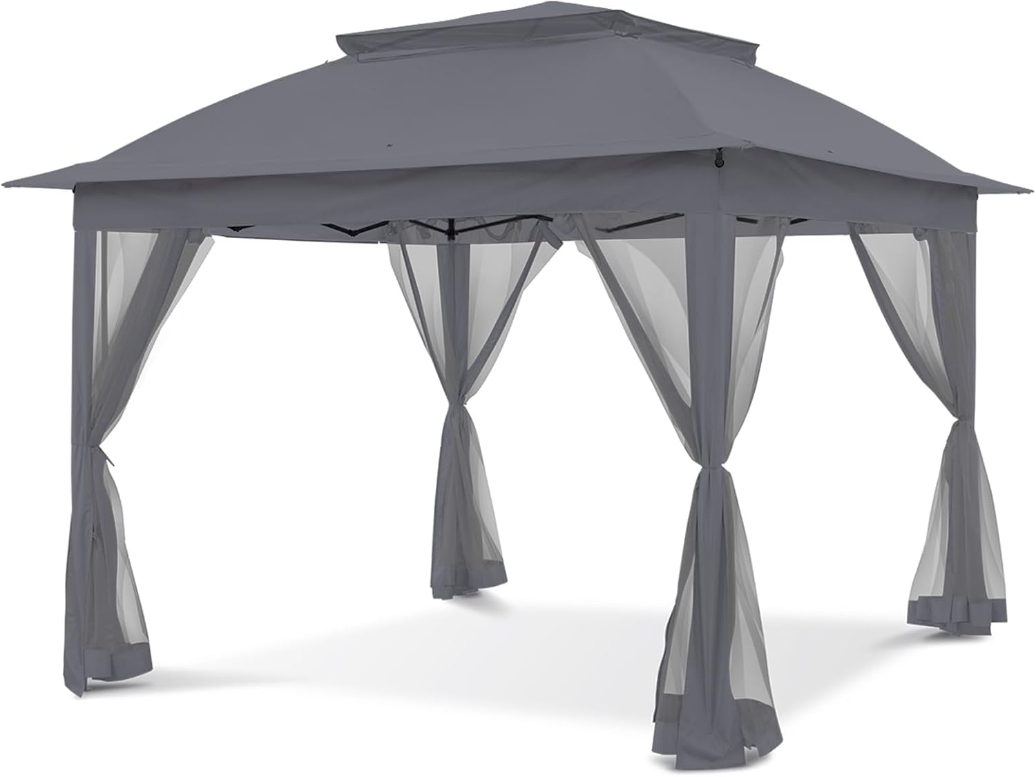 COOS BAY 11x11 Pop Up Gazebo with Mesh Netting, Instant Outdoor Canopy Tent, Water Resistant Shelter with UPF 50+ UV Protection, 121 Sq Ft Coverage, Beige woonhhop