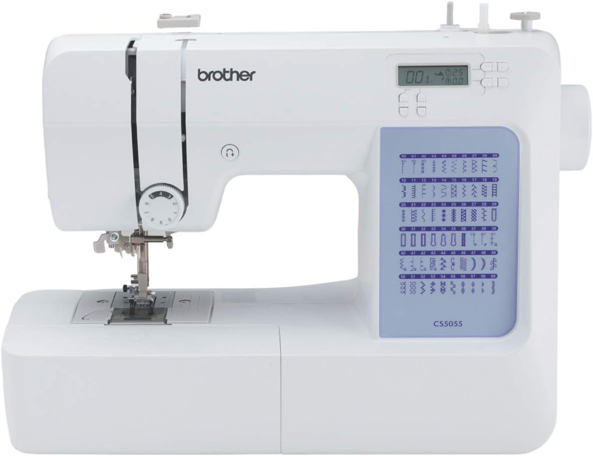 Brother CS5055 computerized sewing machine, 60 built-in stitches, LCD display wourant