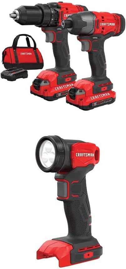 V20 MAX Cordless Drill and Impact Driver, Power Tool Combo Kit with 2 Batteries and Charger (CMCK200C2AM) wourant