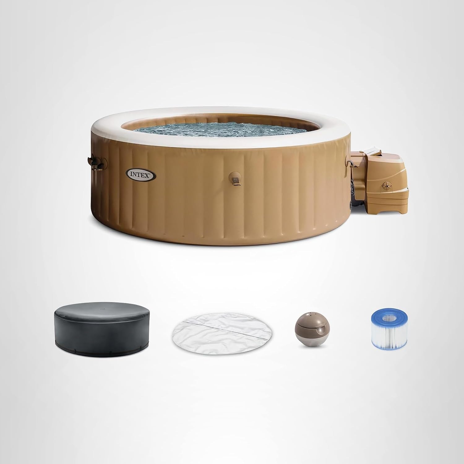 INTEX 28427EH PureSpa Bubble Massage Spa Set Outdoor Inflatable Portable Hot Tub wourant