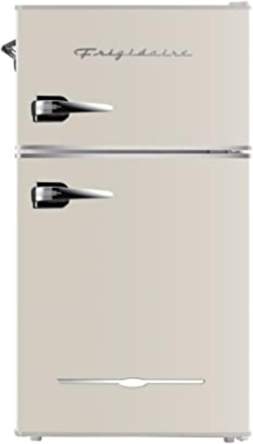 Frigidaire Retro Mini Fridge with Freezer Side Bottle Opener-Small 2 Door Refrigerator Office Bar wourant