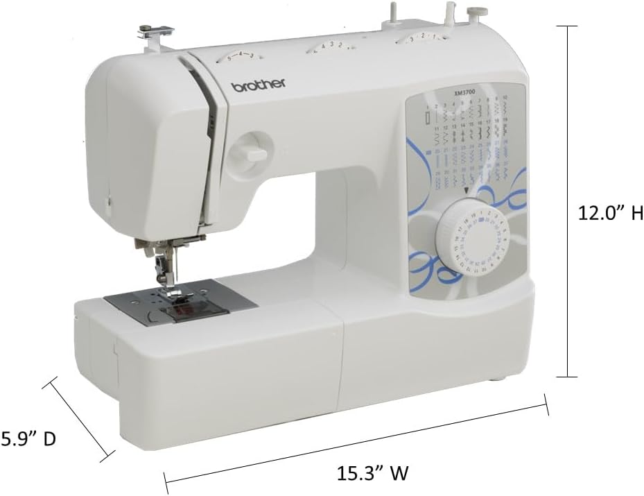 Brother XM3700 Sewing Machine, 37 Built-in Stitches, 5 Included Sewing Feet wourant