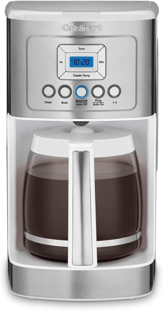 Cuisinart 14-Cup Coffee Maker, Programmable PerfecTemp Glass Carafe Coffee Machine with 1-4 Cup Setting, Brew Strength Control and Pause, Stainless Steel, DCC-3200BKSNAS, Black woonhhop