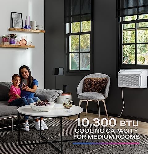 PHNT10CC Clearview Air Conditioner 10,300, Inverter Technology, Ultra Quiet, Medium Rooms up to 450 Sq. FT, Full Window View with Easy Installation, Energy-Efficient Cooling, 10300 BTU, White wourant
