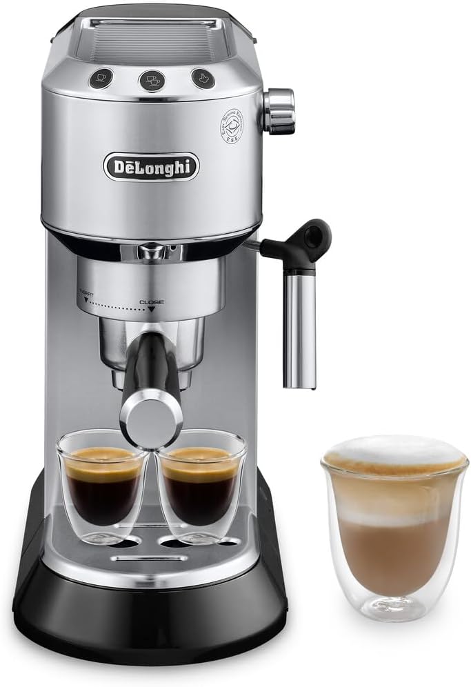 De’Longhi Dedica Espresso Machine with Manual Milk Frother wourant