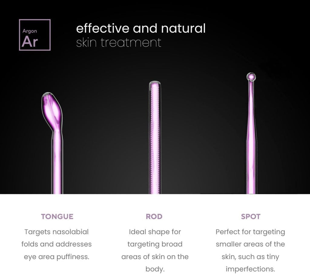 NuDerma Professional Skin Therapy Wand - Portable Skin Therapy Machine with 6 Neon wourant